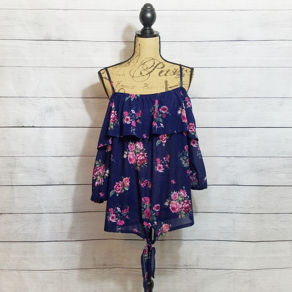 Ivy Rose | Off Shoulder Floral Print Blouse